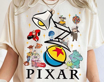 Camisa retro del grupo de personajes de Disney Pixar, Inside Out, Monster Inc, camiseta de Toy Story, camiseta Pixar Fest Pals Playtime Party, WDW Magic Kingdom