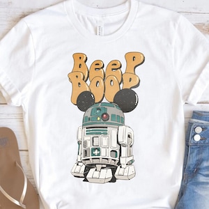 Vintage Disney Star Wars Shirt, Funny R2D2 Mickey Ear T-shirt, Galaxy&#39;S Edge Trip Tee, Star Wars Outfit Family Trip, Birthday Boy Girl