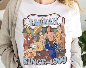 Vintage Disney Tarzan Since 1999 Shirt, Disney Tarzan Movie T-shirt, Funny Disney Matching Tee, Disneyland Trip Outfit