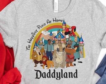 Retro Disney The Happiest Place At Home Shirt, Funny Father'S Day Matching Tshirt, Magic Kingdom Tee, Disneyland Trip Family Holiday Outfits