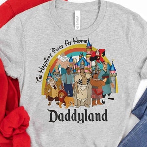 Retro Disney The Happiest Place At Home Shirt, Funny Father&#39;S Day Matching Tshirt, Magic Kingdom Tee, Disneyland Trip Family Holiday Outfits