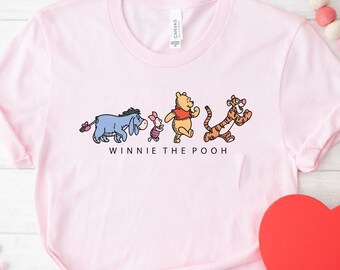 Disney Winnie The Pooh Shirt, lustiges Pooh Bär Tigger Piglet Eeyore T-Shirt, Disneyland Familie Passendes T-Shirt, Disney Gruppe Passende Shirt
