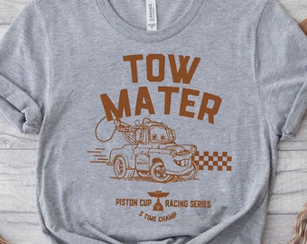 Vintage Disney Tow Mater-skjorta, Retro Disney Pixar-t-shirt, Disney Cars-älskare-t-shirt, Disneyland-resa-outfit, Magic Kingdom, Disney-födelsedagspojke