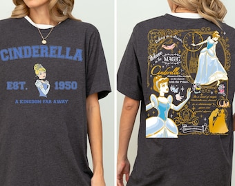 Retro 2-Sided Disney Cinderella Princess Shirt, Birthday Girl Trip T-shirt, Wdw Magic Kingdom Tee, Vintage Disneyland Princess Matching Gift