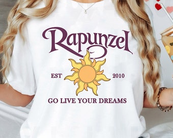 Disney Tangled Rapunzel Shirt, Go Live Your Dream T-shirt, Wdw Magic Kingdom Matching Tee, Disneyland Family Gift