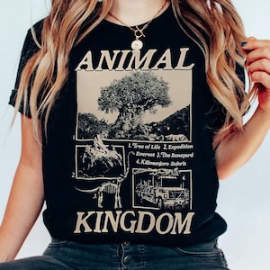 Vintage shirt Disney Animal Kingdom, T-shirt levensboom dierenrijk, Disney Safari Trip T-shirt, outfits Disneyland Trip familie