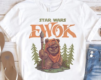 Funny Disney Star Wars Shirt, Retro Wicket Ewok Endor Forest Summer Camp T-shirt, Galaxy'S Edge Holiday Tee, Star Wars Outfit Family Trip