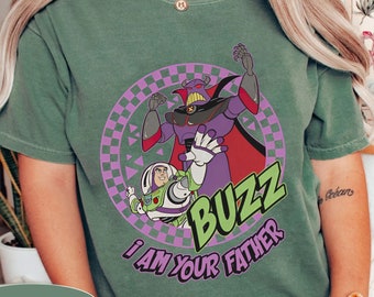 Camiseta vintage Disney Pixar Toy Story, Zug e Buzz Lightyear Eu sou seu pai, camiseta combinando para pai e filho, ideias para presentes de dia dos pais