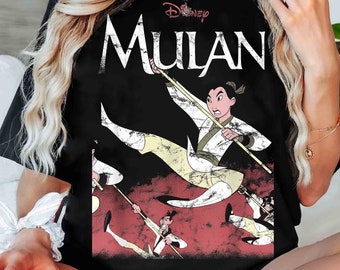 chemise vintage Disney Princess Mulan, t-shirt princesse Disney, t-shirt voyage anniversaire fille, tenues de vacances en famille voyage Disneyland, royaume magique