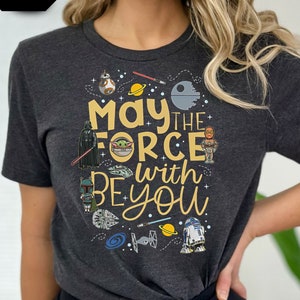 Vintage Disney Star Wars Day 2025 Shirt, May The Force Be With You Logo 1977 T-shirt, Galaxy&#39;S Edge Tee, Disneyworld Matching Holiday Trip