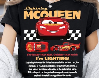 Vintage Disney Cars Lightning Mcqueen Shirt, Radiator Springs T-shirt, Cars Theme Birthday Party Tee, Disneyland Trip Family Holiday Outfits