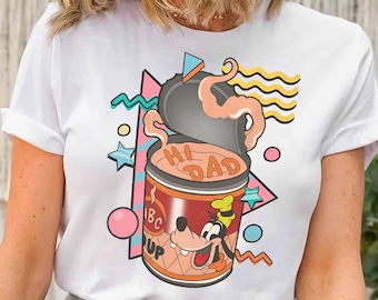 Vintage Disney A Goofy Movie Shirt, Funny Max Goof And Goofy Hi Dad Soup T-shirt, Dad And Son Matching Tee, Father's Day Gift Ideas