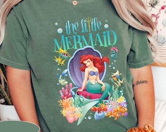 Retro Disney The Little Mermaid Shirt, Funny Ariel Princess T-shirt, Disney Birthday Girl Trip Tee, Disneyland Holiday Vacation