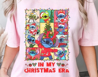 Vintage Disney Stitch In meiner Weihnachtsära Sweatshirt, Stitch Emotion Xmas Retro Tshirt, Disney Micky's Merry Christmas, MAgic Kingdom