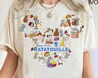 Funny Disney Pixar Ratatouille Shirt, Remy Mouse Cheft T-shirt, Ratatouille Mickey Head Tee, Disneyland Trip Family Holiday Outfits