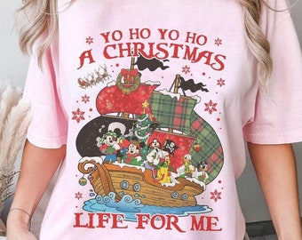 Vintage Disney Pirates Christmas Shirt, Mickey And Friends Xmas Tshirt, Mickey Very Merry Xmas Sweatshirt, Disney Cruise Line Xmas Trip
