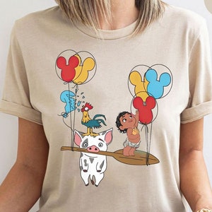 Cute Disney Moana Hei Hei And Pua Mickey Balloons Shirt, Funny Disney Moana Characters T-shirt, Magic Kingdom Tee, Disneyworld Matching Trip
