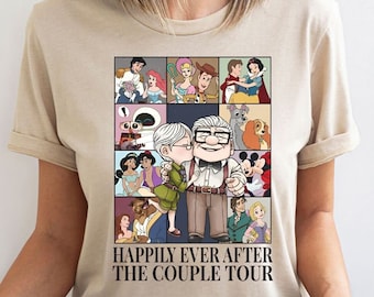 Camiseta divertida "Felices para siempre después de la pareja", camiseta de luna de miel de Disney, camiseta a juego para parejas de Disney, viaje de vacaciones en pareja a Disneyland