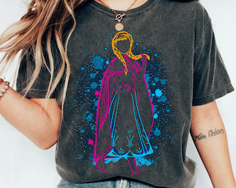 Retro Disney Frozen Anna Princess Portrait Shirt, Birthday Girl Trip Tshirt, Disney Princess Group, The Magic Kingdom, Cute Princess Outfit
