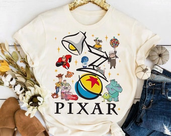 レトロなディズニー ピクサー キャラクター グループ シャツ 