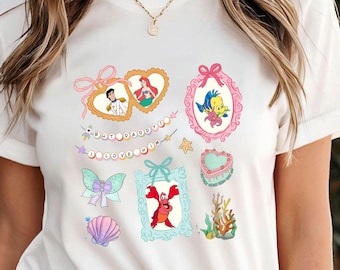 Vintage Coquette Disney Die kleine Meerjungfrau Shirt, aber Papa Ich liebe ihn Tshirt, Disneyland Urlaub Urlaub 2025, Disney Geburtstag Mädchen Reise