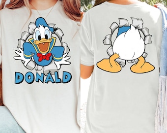 Funny Donald Duck Portrait Retro Shirt, Cute Mickey And Friends T-Shirt, Magic Kingdom Tee, Disneyland Trip Family Vacation, Donald Shirts