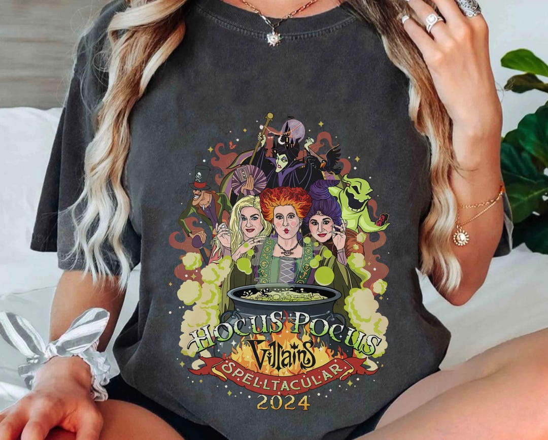 Hocus Pocus Villain Spelltacular 2025 Shirt, Sanderson Sisters Disney ...