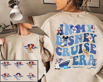 Personalized 2-Sided In My Disney Cruise Era Shirt, Disney Wish Fantasy Magic Wonder shirt, Walt Disney Cruise Line Trip, Family Cruise Gift