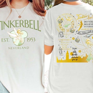 Retro Disney Tinkerbell Shirt, Vintage Tinkerbell 1953 Neverland T-shirt, Disney Peter Pan And Tinker Bell Tee, Disneyland Family Gift
