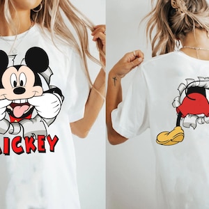 Funny Mickey Mouse Portrait Retro Shirt, Cute Mickey And Friends T-Shirt, Magic Kingdom Tee, Disneyland Trip Family Vacation, Mickey Shirts