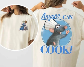 Vintage 2-Sided Disney Pixar Ratatouille Shirt, Remy Ratatouille Adventure T-shirt, Cute Remy Little Chef Cook Tee, Disneyland Trip Matching