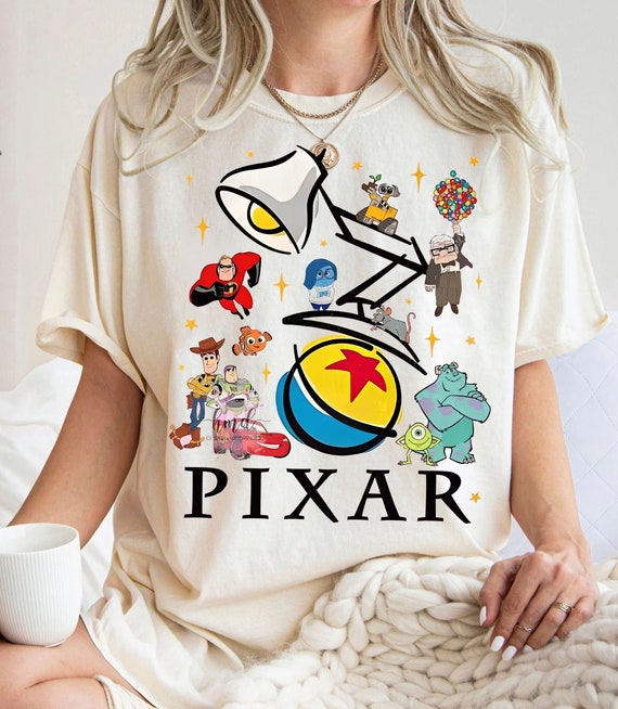 レトロなディズニー ピクサー キャラクター グループ シャツ