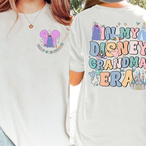 2-Sided Disney Cinderella Godmother Retro Shirt, Fairy Grandmother In My Disney Grandma Era T-shirt, Wdw Magic Kingdom Tee, Disneyland Trip