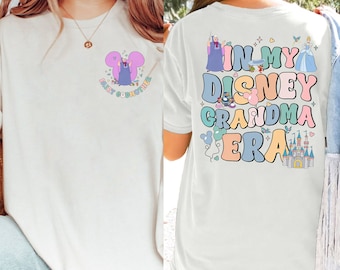 Camiseta retro de dos caras de Cenicienta madrina de Disney, camiseta de la abuela hada en la era de mi abuela de Disney, camiseta de WDW Magic Kingdom, viaje a Disneyland
