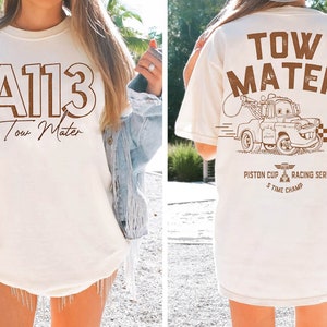 Vintage Two-Sided Disney Pixar Car Movies Shirt, Funny Tow Mater T-shirt, Radiator Springs Tee, Disneyland Trip Family Outfits