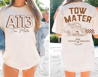 Vintage Two-Sided Disney Pixar Car Movies Shirt, Funny Tow Mater T-shirt, Radiator Springs Tee, Disneyland Trip Family Outfits