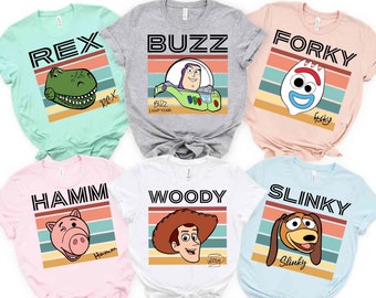Custom Disney Pixar Toy Story Characters Shirt, Buzz Woody Alien T-shirt, Personalized Disney Trip Tee, Magic Kingdom Disneyland Holiday