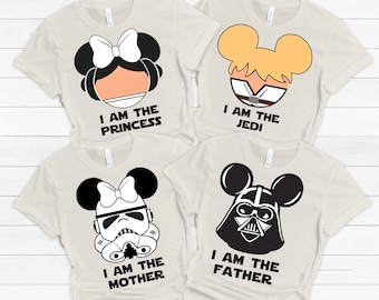 Disney Star Wars Matching Family Shirt, Star Wars Mickey Minnie Ears Tshirt, Galaxy'S Edge Tee, Disneyland Birthday Family Trip, May The 4th