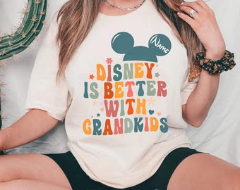 Funny Disney Is Better With Grandkids Shirt, Disneyland Vacation Unisex T-shirt, Disney Family Matching Tee, Disneyland Family Holiday Trip
