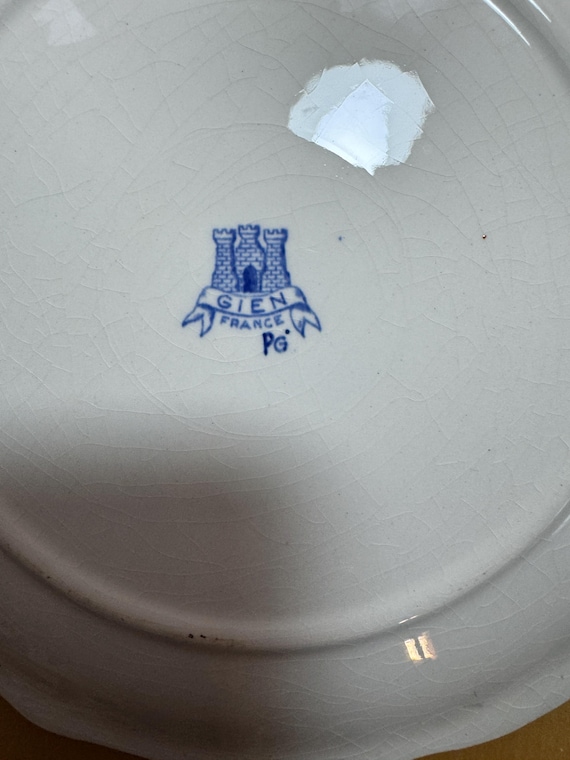 Vintage Gien France Faience Plate – Hand Painted Floral Plate