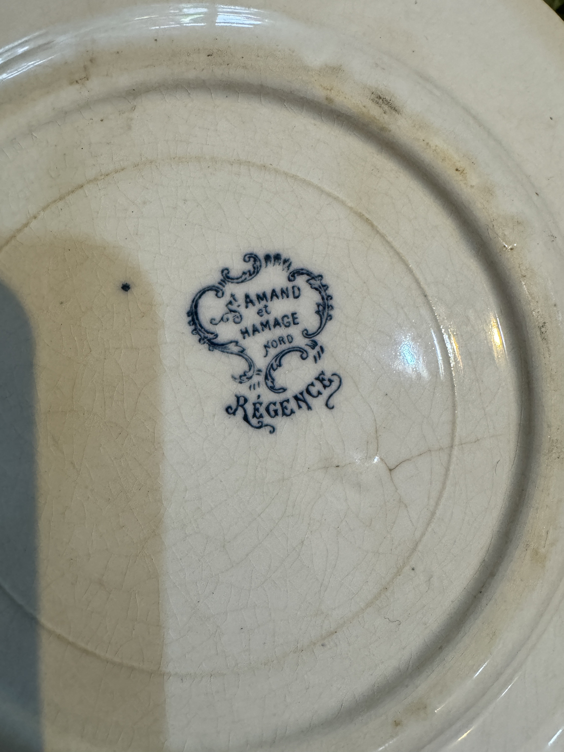 Sant-amand Et Hamage (nord) REGENCE Antique French Plate