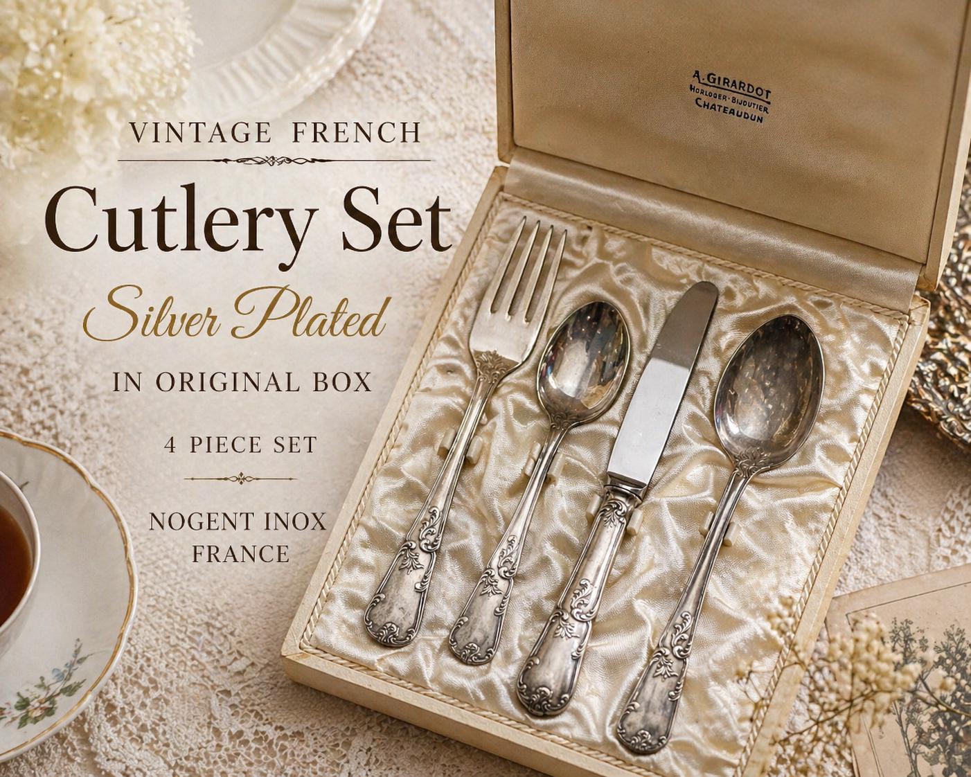 Silver plated cutlery set - Etsy 日本
