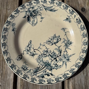 Gien Terre de Fer Antique French Plate