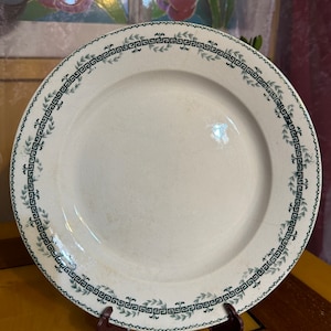 Antique French plate Gien Terre de Fer