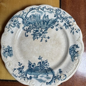 antique French Terre de Fer plate