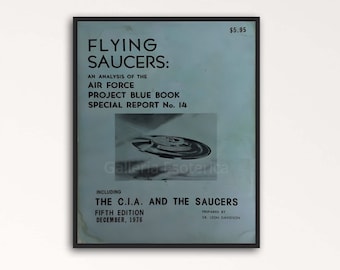 UFOs - Project Blue Book Special Report No 14, Vintage UFO Report Flying Saucers CIA, 1976, US Air Force Coverup, Area51 Bob Lazar, Majestic