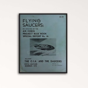 UFOs - Project Blue Book Special Report No 14, Vintage UFO Report Flying Saucers CIA, 1976, US Air Force Coverup, Area51 Bob Lazar, Majestic