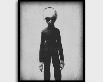 Skinny Bob Gray Extraterrestrial, Captured Zeta Reticuli Skinny Bob Poster Print, Real Non-Human Intelligence, UFO UAP Flying Saucer Photo