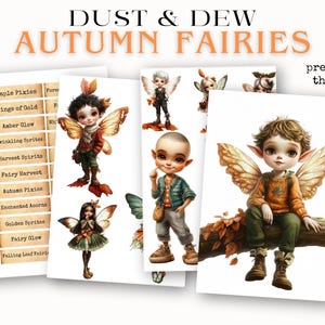 Ephemera Autumn Whimsical Fairies Bundle Fall Wonderland Pixie World ...