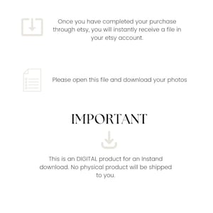 May include: White background with text explaining how a digital product works. The text includes "HOW DOES IT WORK?" and "IMPORTANT". It also states that the product is a digital download and no physical product will be shipped.